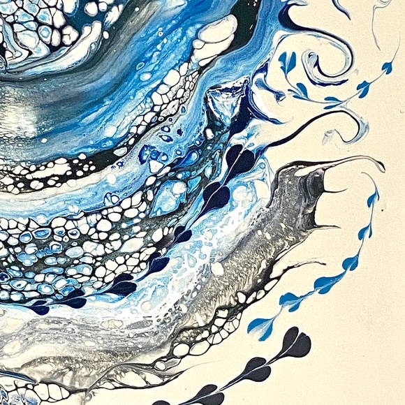 Original Acrylic Abstract Art 6”x6” Ceramic Tile - Picture 2 of 10